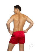 Playboy Mens Burnout Bunny Boxer Briefs 2XLarge Red on model showcasing rear view for stylish comfort.