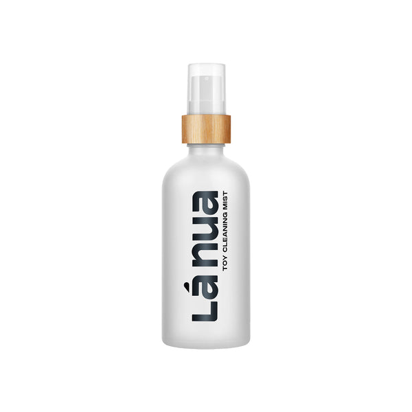 La Nua Mist Toy Cleaner 3.4 Oz bottle for safe and gentle toy hygiene and cleaning.