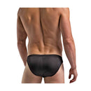Male Power Toucan Novelty Bikini Black One Size displayed from the back on a male model.