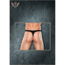 Male Power Nylon Spandex Bong Thong Red S/M showcased on a model, highlighting its minimal silhouette and comfort fit pouch.