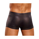 Male Power Black Cobra Mini Short Black Small showcasing a sleek design and comfortable fit for men.