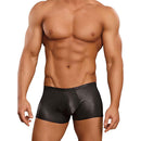Model wearing Male Power Black Cobra Mini Short Black Small showcasing sleek design and comfort.
