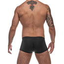 Pure Comfort Modal Wonder Short Black M showcased on a male model from the back, emphasizing the sleek fit and design.