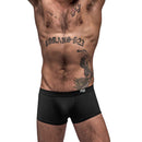 Pure Comfort Modal Wonder Short Black M on a model showcasing a sleek, supportive fit for everyday confidence.