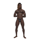 Male Power Barely There Bong Thong Black S/M on male model showcasing fit and style.