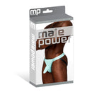 Male Power Easy Breezy Jock Sleeve Aqua L/XL packaging showcasing a modern design and vibrant color.