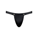 Male Power Oh Snap Snap Off Jock Strap Black L/XL featuring a sleek black design and snap-off pouch.