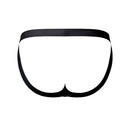 Male Power Oh Snap Snap Off Jock Strap Black L/XL - back view of stylish jock strap with thong-style design.