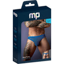Male Power Fishnet 2.0 Bong Thong Royal L/XL packaging featuring a male model in royal blue fishnet thong.