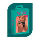 Male Power Wow Cutout Thong Black L/XL displayed in stylish packaging, emphasizing premium quality and bold design.
