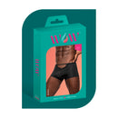 Male Power Wow Magnificence Mini Short Black Large packaging showcasing stylish men's intimate wear.