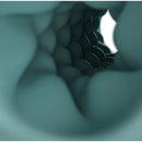 Close-up view of the interior texture of Arcwave Pow Silicone Stroker With Suction Control Mint.