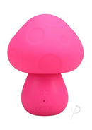 Mochi Mushroom Vibe Silicone Rechargeable Vibrator Pink in bright pink silicone, featuring a playful mushroom shape.