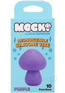 Mochi Mushroom Vibe Silicone Rechargeable Vibrator Purple packaging featuring 10 functions.