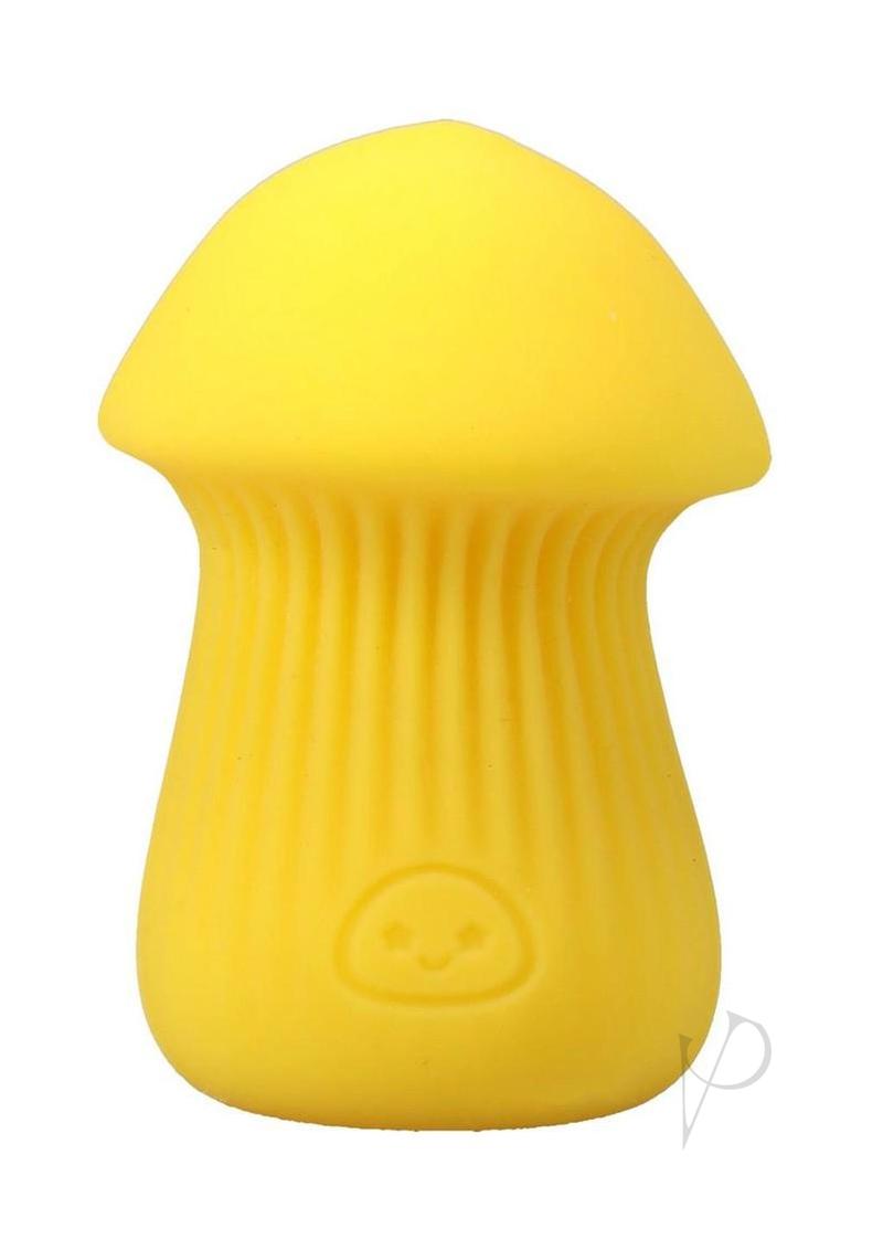 Mochi Ultraskyn Mini Stroker Yellow in playful mushroom shape, designed for intimate pleasure and satisfaction.