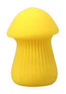 Mochi Ultraskyn Mini Stroker Yellow, designed for intense satisfaction, featuring a playful mushroom-inspired shape.