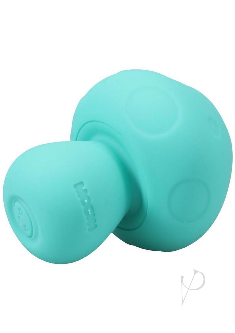 Mochi Mushroom Vibe Silicone Rechargeable Vibrator Teal, petite mushroom-shaped vibrator for intense sensations.