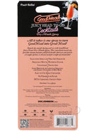 GoodHead Juicy Head to Go Cocktails Peach Bellini Dry Mouth Spray packaging with flavor details and usage instructions.