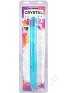 Crystal Jellies Double Dildo 18 inches Teal in packaging