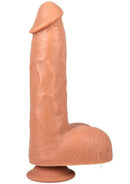 Fort Troff Cut Thruster Dildo Sex Machine with Remote Tan side view showing texture and design.