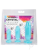Crystal Jellies Anal Starter 3 Piece Kit Teal packaging showing small, medium, and large anal toys.