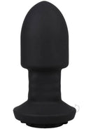Fort Troff Robo Rimmer Slim Anal Plug with Wireless Remote, vibrating and rotating anal plug in black.