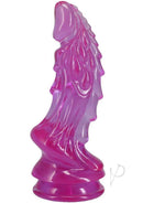 Crystal Jellies Mythical Invader Dildo Purple showcasing a unique alien-style design in vibrant purple.
