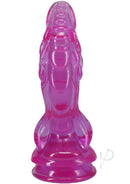 Crystal Jellies Mythical Invader Dildo Purple with unique alien-style shape and smooth texture.