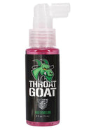 Fort Troff Throat Goat Oral Numbing Spray Watermelon 2 Oz in a pink spray bottle with a green goat logo.