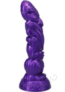 Polynesian Uhane Ino Spirit Idol Vibrating Dildo with Remote Control showcasing unique purple design and detailed craftsmanship.