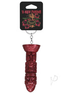 Polynesian Ti-Key Chains Lele Lele Air Idol Red featuring intricate detailing and vibrant red color.