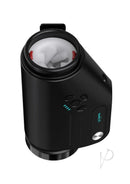 Kaotik Labs The Shotty App Control Stroker Black and Blue close-up view showcasing its innovative design.