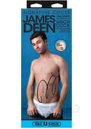 James Deen Dildo Signature Cocks Ultraskyn 8 inches packaging featuring a model with a soft skin-like exterior.