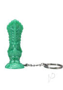 Polynesian Ti-Key Chains Mala Ma Ona Earth Idol Green keychain featuring detailed Polynesian motifs and green color.