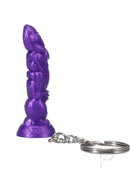 Polynesian Ti-Key Chains Uhane Ino Spirit Idol Purple keychain featuring detailed island-inspired design.