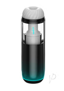 Kaotik Labs The Cocoon App Controlled Masturbator Black/Blue displayed in a sleek design with pulsating features.