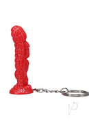 Polynesian Ti-Key Chains Ula Make Fire Idol Red keychain featuring a vibrant red design and durable silicone material.
