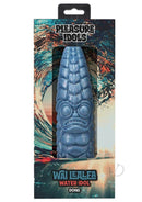 Polynesian Wai Lealea Water Idol Vibrating Dildo with Remote Control in blue packaging featuring oceanic design.