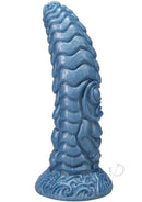 Polynesian Wai Lealea Water Idol Vibrating Dildo with Remote Control in blue, showcasing intricate oceanic design.