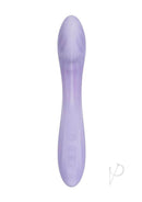 Svakom Margot Warming Dual Motor G-Spot Vibrator Lavender shown from above, highlighting its ergonomic design.