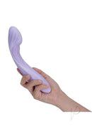 Svakom Margot Warming Dual Motor G-Spot Vibrator Lavender held in hand showing ergonomic design and silicone finish.