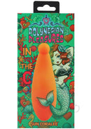 Polynesian Pleasures Into The C Sun Coralee Vibrator Sunrise Orange packaging featuring vibrant mermaid artwork.