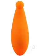 Polynesian Pleasures Into The C Sun Coralee Vibrator Sunrise Orange, a smooth and curved pleasure device in vibrant orange.