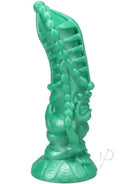 Polynesian Mala Ma Ona Earth Idol Vibrating Dildo with Remote Control in green color and unique design.