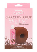Goodhead Chocolate Donut Blow Job Set packaging featuring stroker and lube for pleasure.