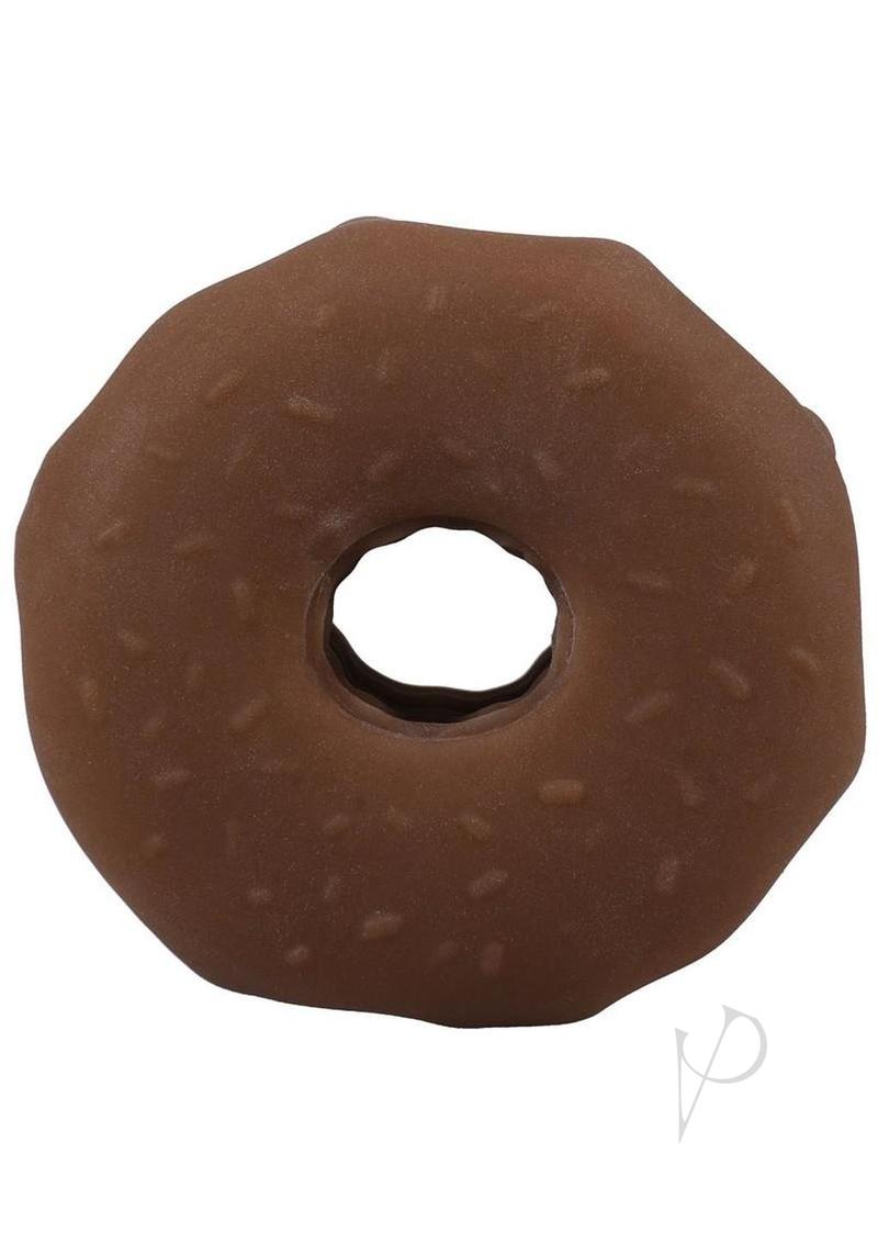 Goodhead Chocolate Donut Blow Job Set - lifelike chocolate donut stroker with textured interior for ultimate pleasure.