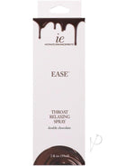 Ease Throat Relaxing Spray Double Chocolate 2 Oz packaging with chocolate drip design.