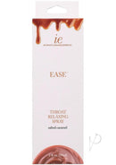 Ease Throat Relaxing Spray Salted Caramel 2 Oz packaging with salted caramel design and product details.