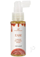Ease Throat Relaxing Spray Salted Caramel 2 Oz bottle with nozzle, designed for comfort during oral intimacy.
