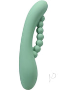 Polynesian Pleasures Into The C Kakui Me Kelp Green pleasure device with rounded head and thick wand-style body.
